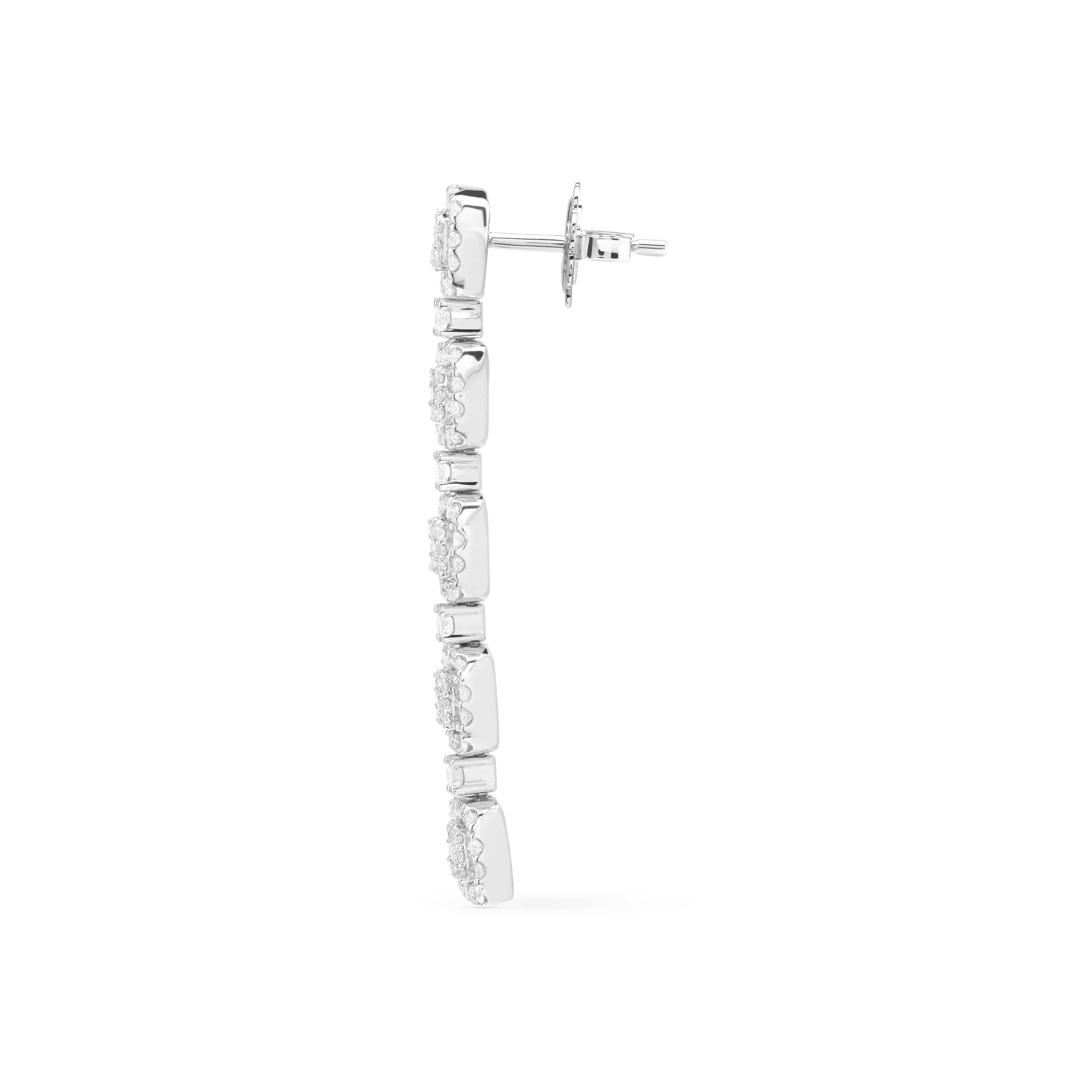 Salvini gioielli Orecchini in oro bianco con diamanti, 6.30 mm.^ Orecchini | Bagliori