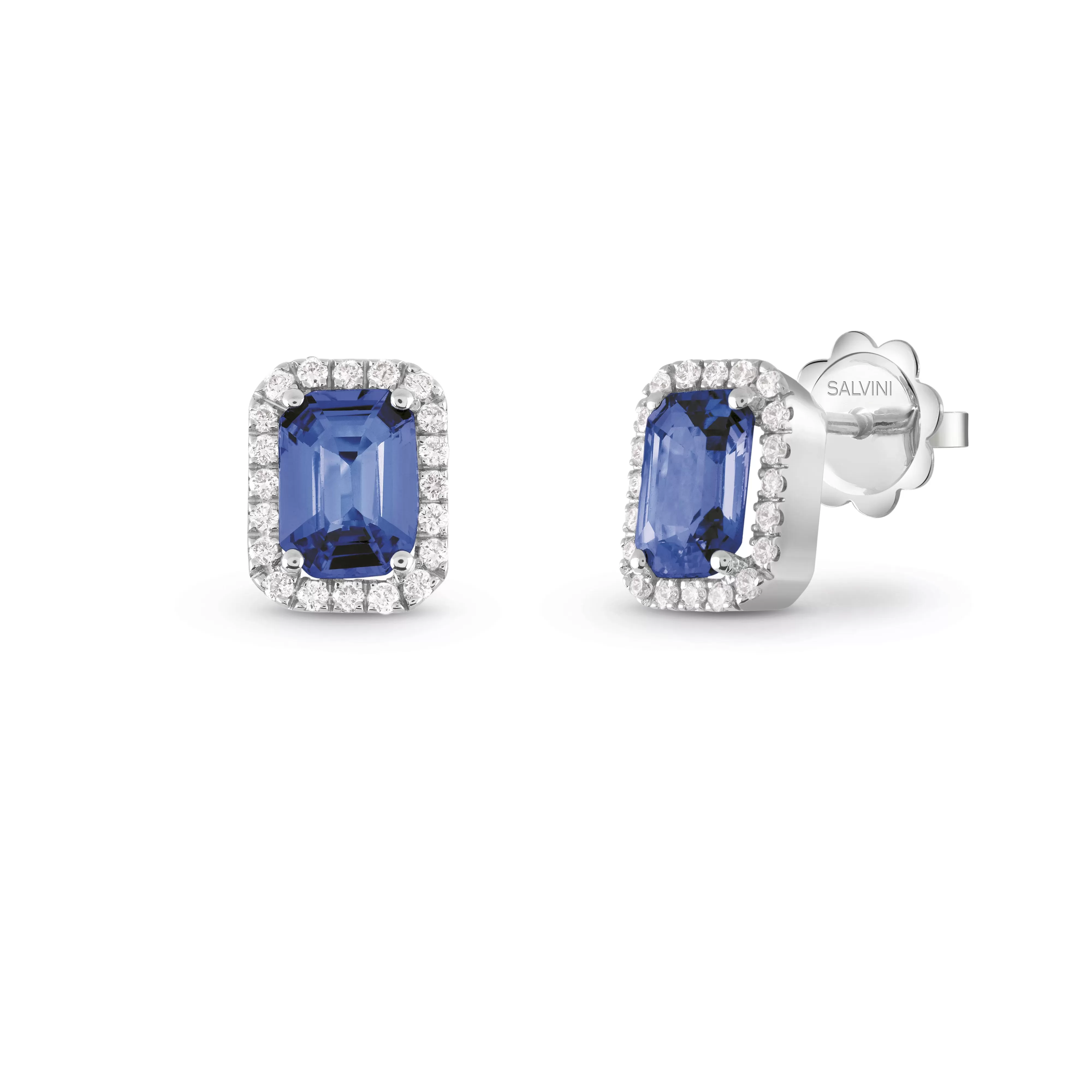 Salvini gioielli Orecchini in oro bianco con diamanti e tanzanite^ Sorrento | Orecchini