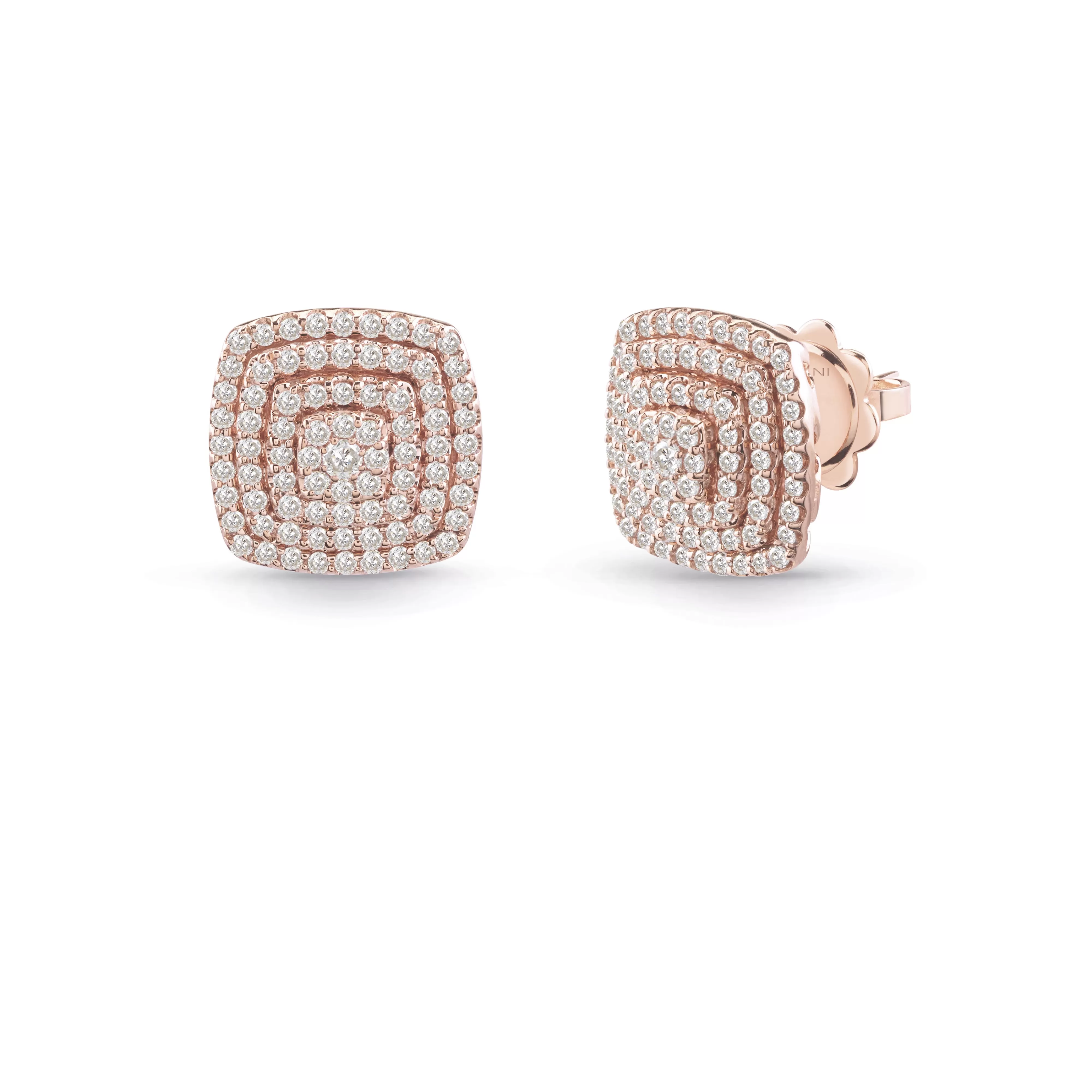 Salvini gioielli Orecchini in oro rosa con diamanti, 10.00 mm.^ Orecchini | Orecchini