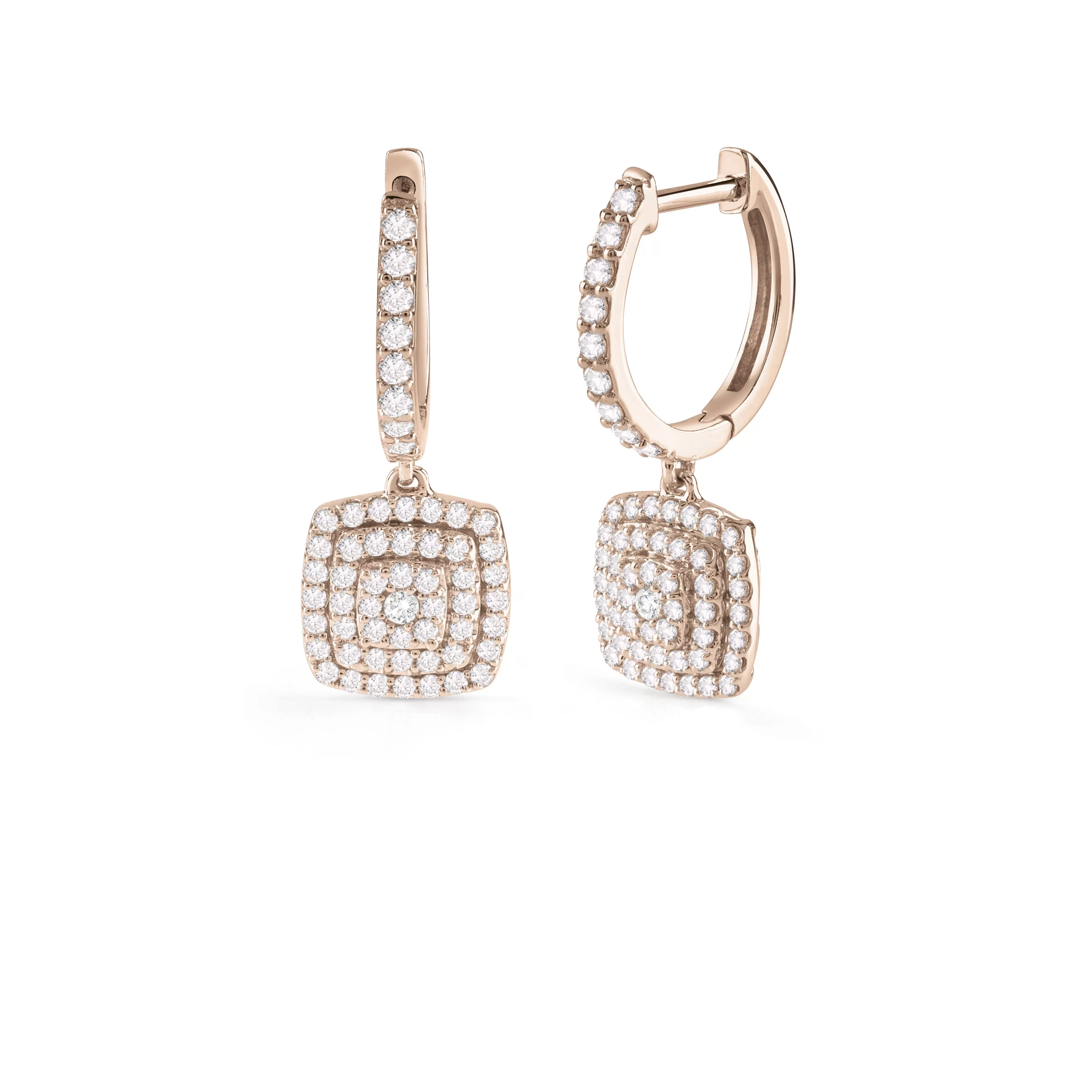 Salvini gioielli Orecchini in oro rosa con diamanti, 7.90 mm.^ Orecchini | Bagliori