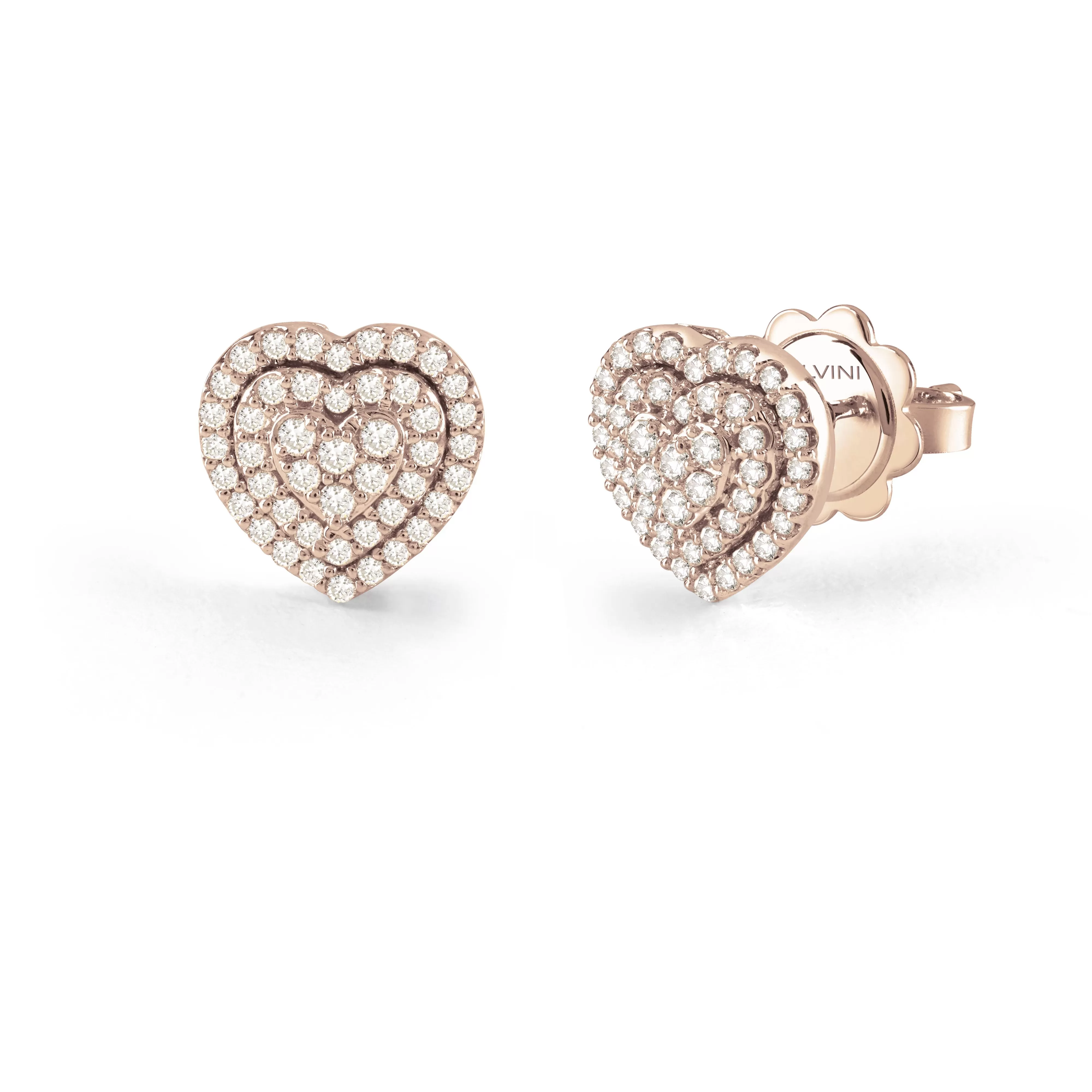 Salvini gioielli Orecchini in oro rosa con diamanti, 9.00 mm.^ Orecchini | Bagliori